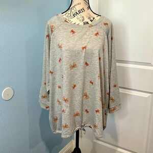 Como Blue Woman 3/4 Shirt  Bow Design